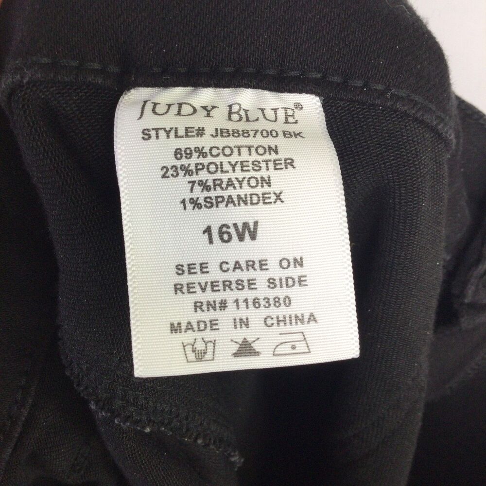 Judy Blue Womens Los Angeles Jogger Pants Skinny Drawstring Waist Black Size 16W - Picture 16 of 16